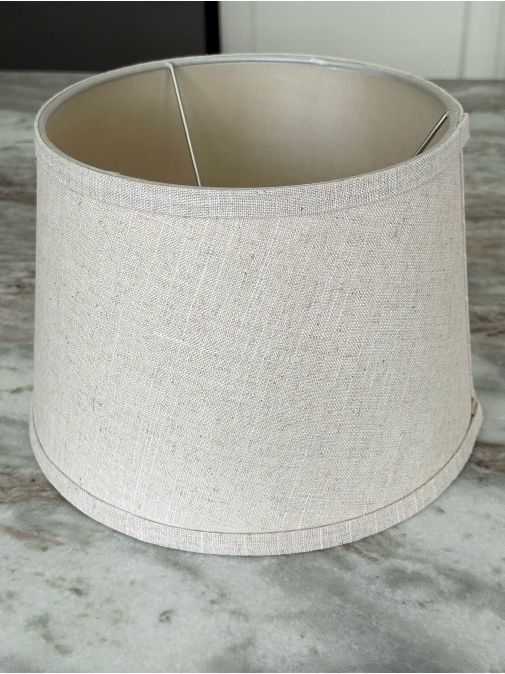 Neutral Linen Beige Drum Lamp Shade